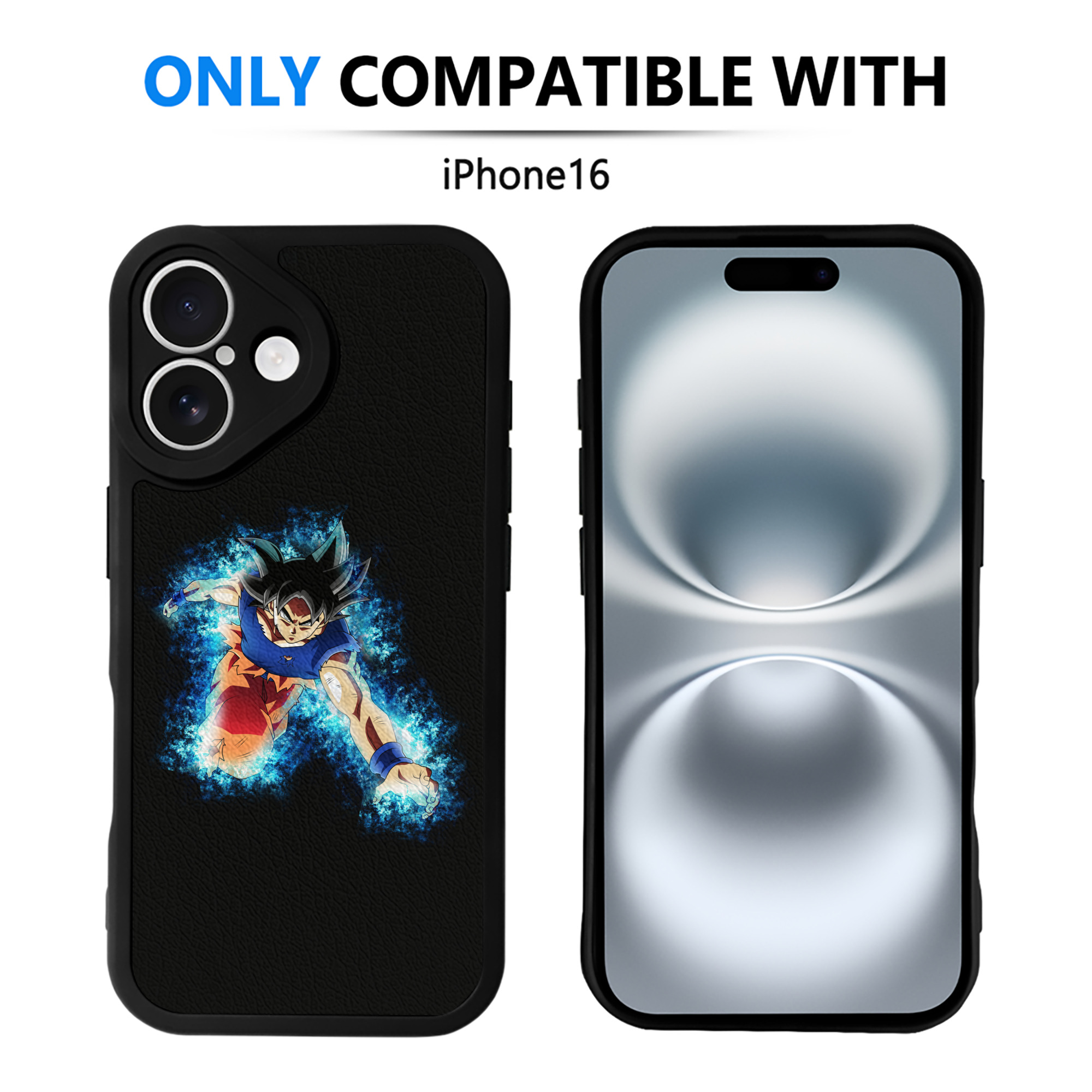 （画像用） ドラゴンボール 孫悟空（そん ごくう）Son Goku カカロット DRAGON BALL Kakarotto 【iPhone 16シリーズ対応】シリコンスマホケース（レザー調） 材質：シリコン